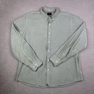 UNTUCKIT Librando Long Sleeve Button Down Green Shirt Mens XL Regular Fit Cotton